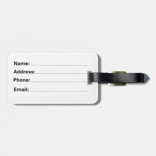 Red Snakeskin Gepäckanhänger (Rückseite horizontal)