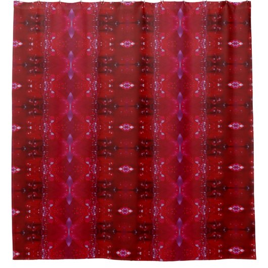 Red Snapdragon Ikat auch Duschvorhang (Vorderseite)