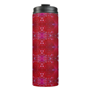 Red Snapdragon Ikat auch Thermosbecher