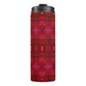 Red Snapdragon Ikat Too Thermosbecher (Vorderseite)