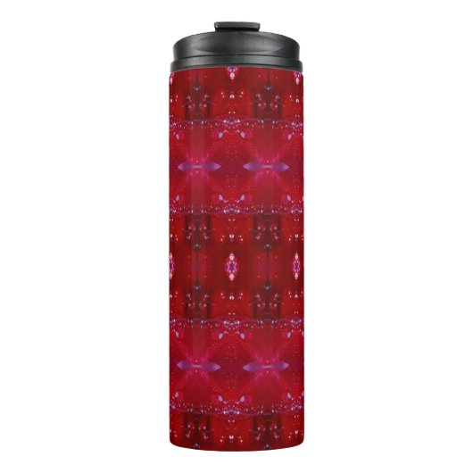 Red Snapdragon Ikat Too Thermosbecher (Vorderseite)