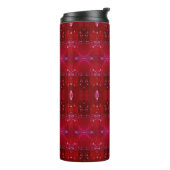 Red Snapdragon Ikat Too Thermosbecher (Nach links gedreht)