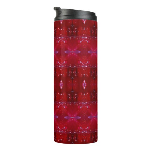 Red Snapdragon Ikat Too Thermosbecher (Nach rechts gedreht)