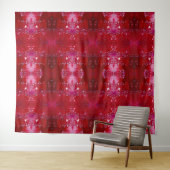 Red Snapdragon Ikat Wandteppich (Beispiel (Horizontal))