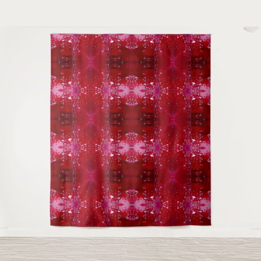 Red Snapdragon Ikat Wandteppich (Vorderseite)