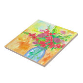 Red Snapdragons Hütte Garden Blume Bouquet Fliese (Seite)