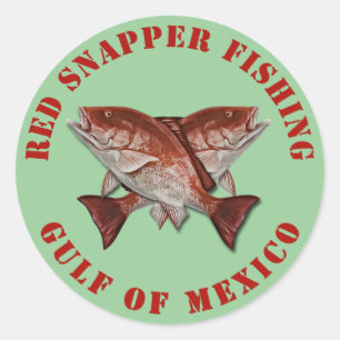 Red Snapper Fishing Golf von Mexiko Runder Aufkleber
