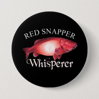 Red Snapper Whisperer Dark Button