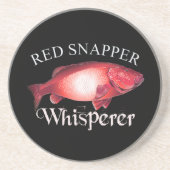 Red Snapper Whisperer Dark Getränkeuntersetzer (Vorne)