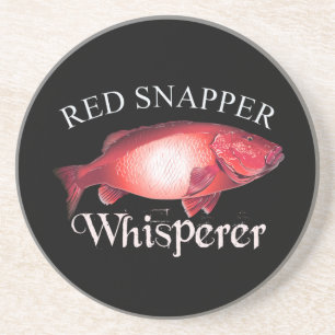 Red Snapper Whisperer Dark Getränkeuntersetzer
