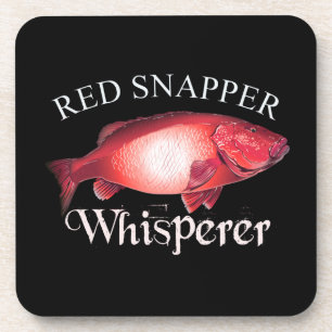 Red Snapper Whisperer Dark Getränkeuntersetzer
