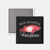 Red Snapper Whisperer Dark Magnet (Vorderseite/Rückseite)