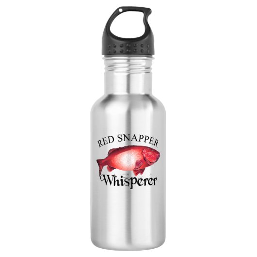 Red Snapper Whisperer Light Edelstahlflasche (Vorderseite)