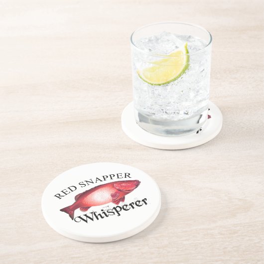 Red Snapper Whisperer Light Getränkeuntersetzer (Seite)