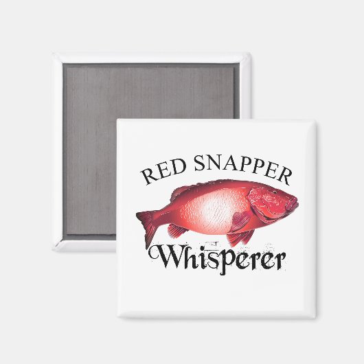 Red Snapper Whisperer Light Magnet (Vorderseite/Rückseite)