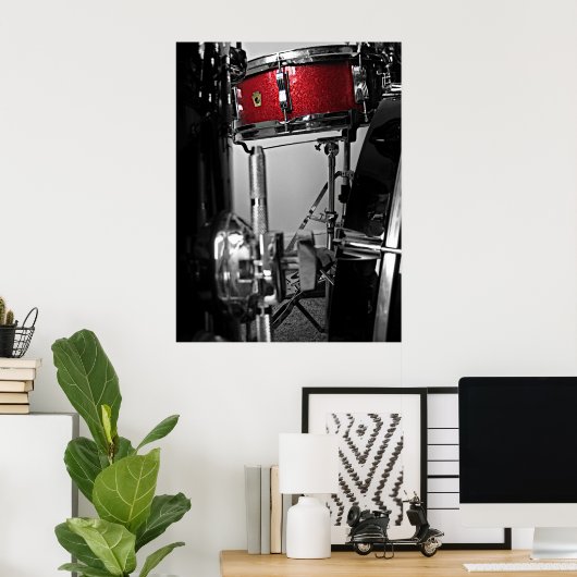 Red Snare Drum Poster (Heimbüro)