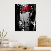Red Snare Drum Poster (Küche)