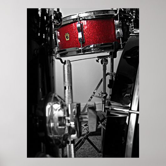 Red Snare Drum Poster (Vorne)