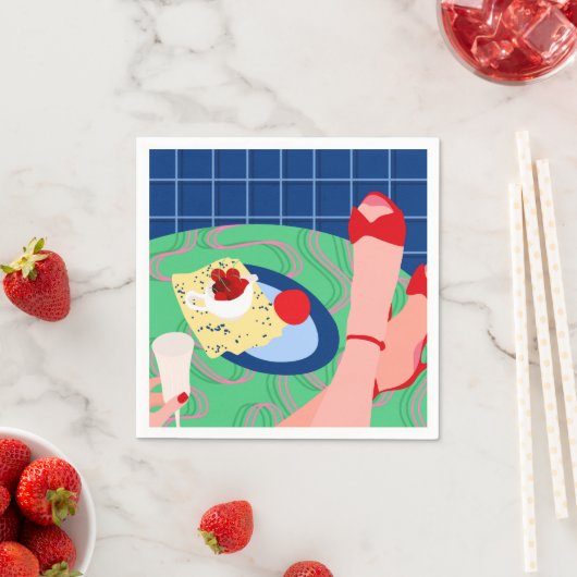 Red Sneak Flüchtige Blick Serviette (Beispiel)