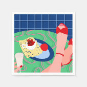 Red Sneak Flüchtige Blick Serviette (Vorderseite)