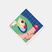 Red Sneak Flüchtige Blick Serviette (Ecke)