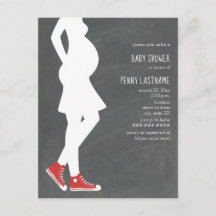 Red Sneakers Baby Bump Baby Dusche