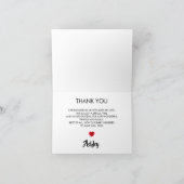 Red Sneakers Baby Dusche Danke Karten (Innenseite)