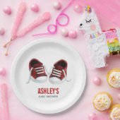 Red Sneakers Baby Duschpapier Teller (Party)