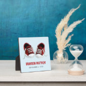 Red Sneakers Baby Plaque, Baby Shoes Picture Fotoplatte (InSitu)