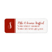 Red Snow auf White Leinwände Return Address Label (Vorne)