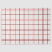 Red Snow Christmas Plaid Seidenpapier (Vorderseite)