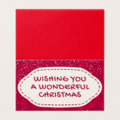 Red Snow Design 25 Pack Weihnachtskarten (Außenseite Aufgefaltet)