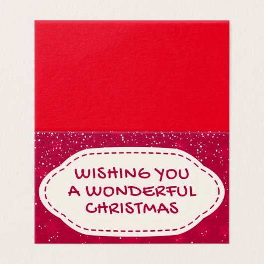 Red Snow Design 25 Pack Weihnachtskarten (Außenseite Aufgefaltet)