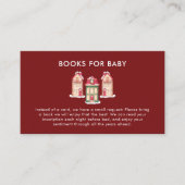 Red Snow Gingerbread Village Books Baby Shower Begleitkarte (Vorderseite)