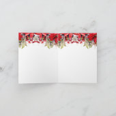 Red Snow Globe mit Ornamenten Frohe Weihnachten Karte (Innenseite)