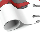 Red Snow Mobile Geschenkpapier (Rolleneckpunkt)