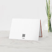 Red Snow on White Canvas Design Christmas Card Dankeskarte (Rückseite)