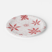 Red Snow on White Canvas Pappteller (Schrägansicht)