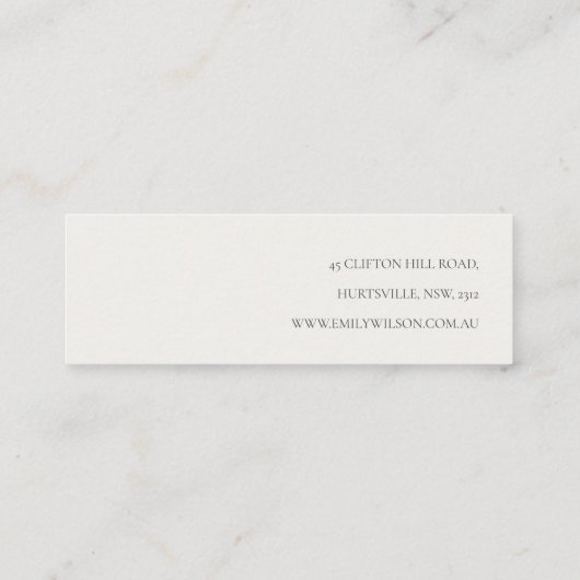 Red Snow Winter Berries Hoops Loop Stud Holder Mini Visitenkarte (Rückseite)