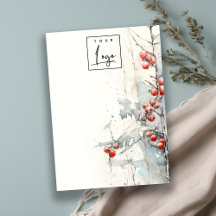 Red Snow Winter Berries Logo Leere Juwelier