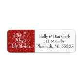 Red Snowflake Address Label (Vorne)
