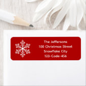 Red Snowflake Address Labels (Insitu)