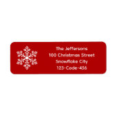 Red Snowflake Address Labels (Vorne)