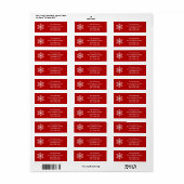 Red Snowflake Address Labels (Vorne)