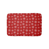 Red Snowflake Bath Mat Badematte (Vorderseite)