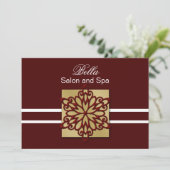 Red Snowflake Business Danke Karten (Stehend Vorderseite)