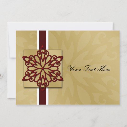 Red Snowflake Business Danke Karten (Rückseite)