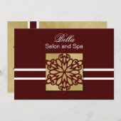 Red Snowflake Business Danke Karten (Vorne/Hinten)