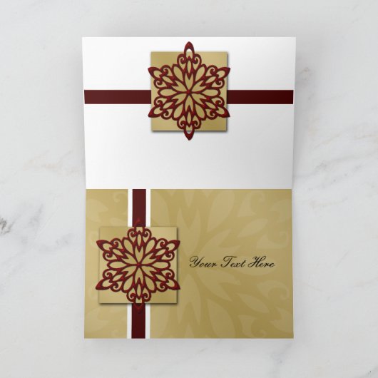 Red Snowflake Business Danke Karten (Innenseite)