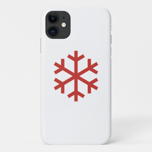 Red Snowflake Case-Mate iPhone Hülle (Rückseite)